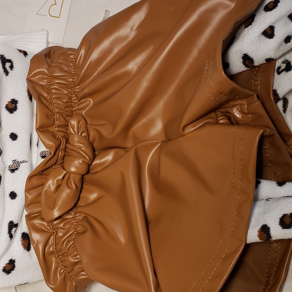 4 piece outfit cheetah print  size 4 toddler girl . - Picture 9 of 14